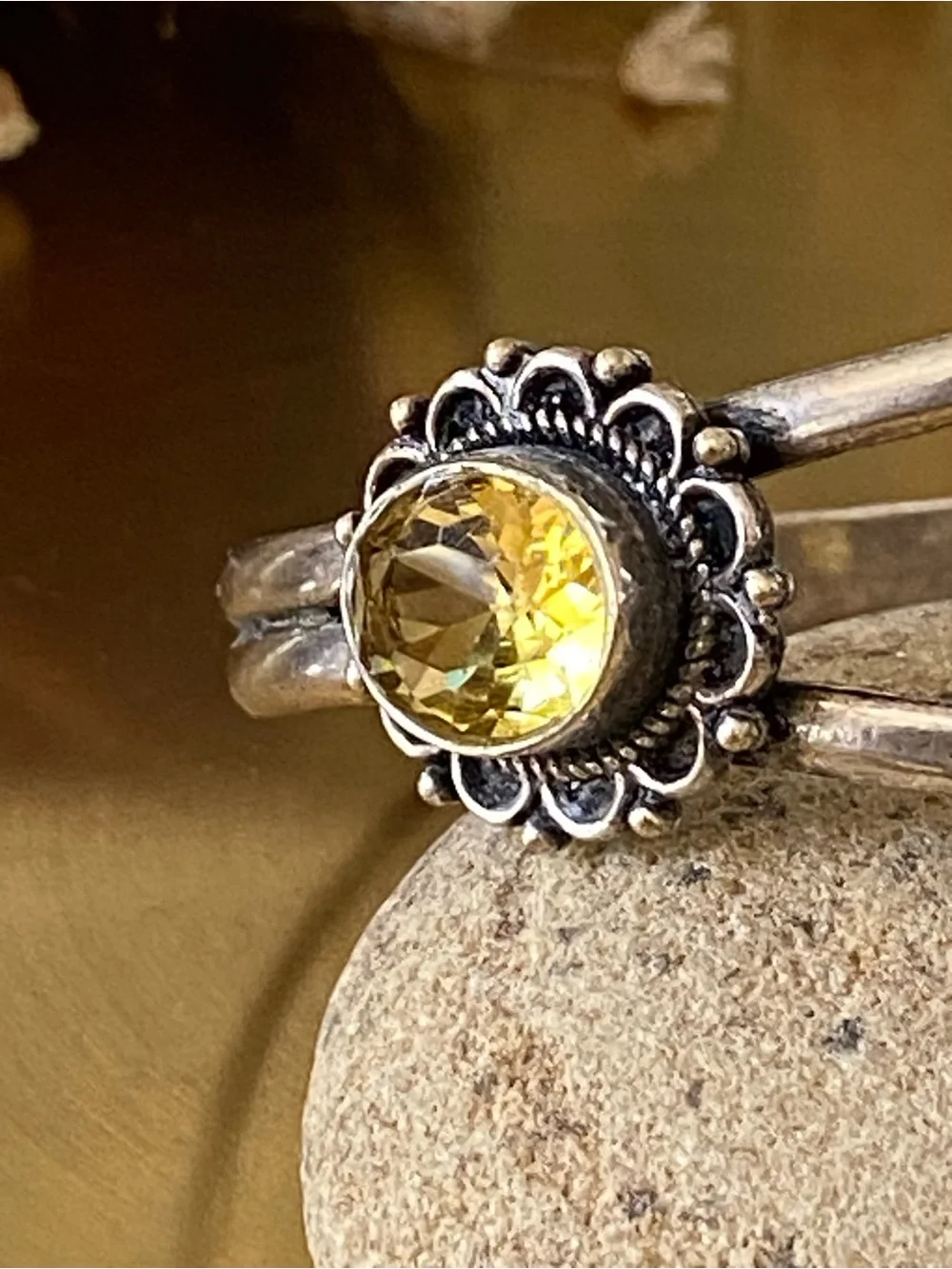 Citrine Hand Crafted Bangle